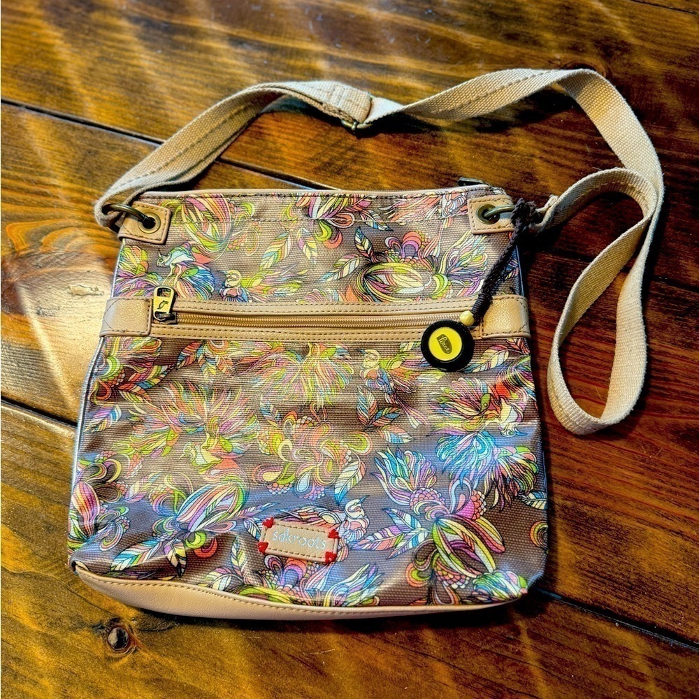 Sakroots Fun Crossbody Birds Purse adjustable strap